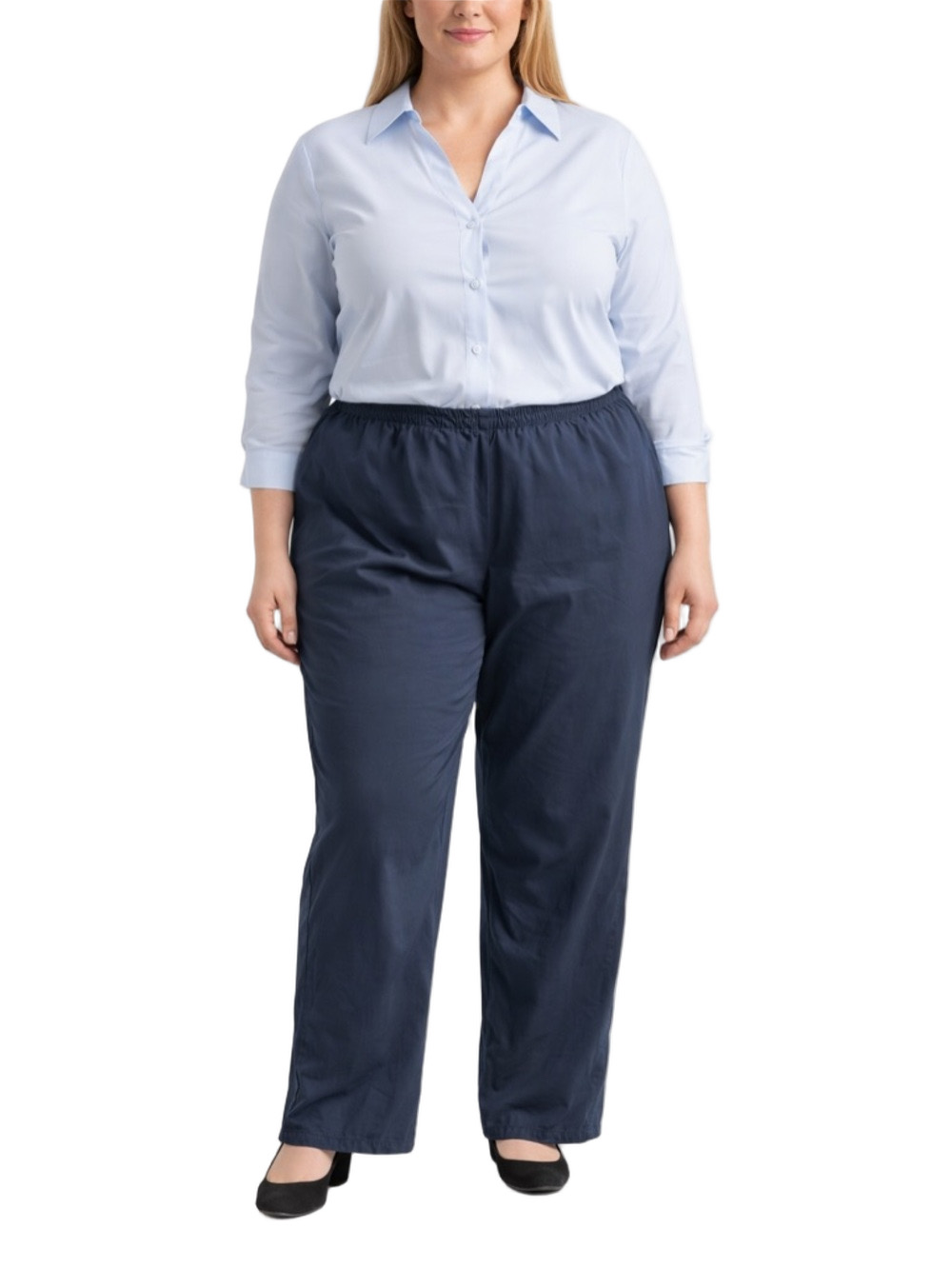 Cherokee grey elastic waist work pants